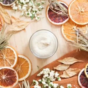 Exfoliant pour le corps rose et tangerine