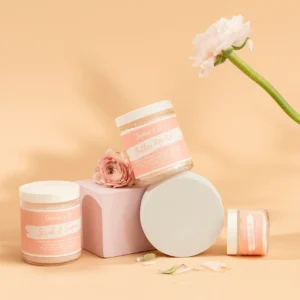 Beurre corporel fouetté naturel - Framboise + Agrumes + Pêche du Sud- Caprice & Co