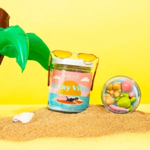 Bougie Vacay Vibe - Nectarine + noix de coco + sucre- Caprice & Co